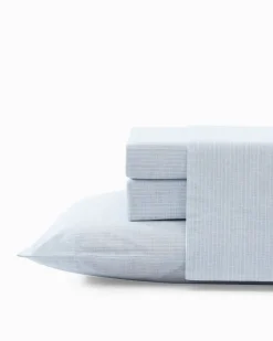 Tommy Bahama Ala Moana Stripe 4-Piece King Sheet Set Ocean New