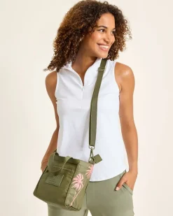 Tommy Bahama Aloha Collection Paumalu Crossbody Bag Olive Hot