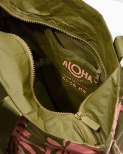 Tommy Bahama Aloha Collection Paumalu Day Tripper Tote Olive New