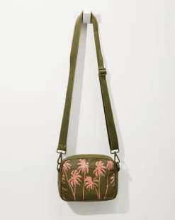 Tommy Bahama Aloha Collection Paumalu Le Tour Crossbody Olive Outlet