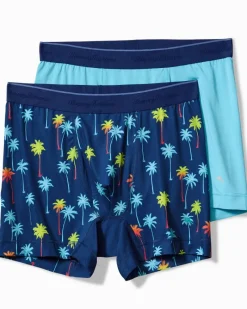 Tommy Bahama Aloha Print Tech Boxer Briefs - 2-Pack Island Navy Clearance