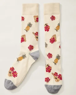 Tommy Bahama Aloha Spirit Socks Stone Outlet