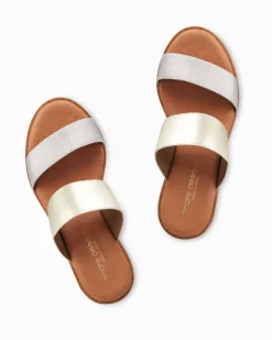 Tommy Bahama André Assous Gwenn Metallic Wedges Silver Outlet
