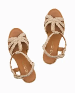 Tommy Bahama André Assous Madina Raffia Wedges Beige Sale