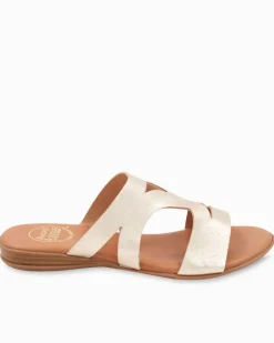 Tommy Bahama André Assous Nailea Metallic Cork Featherweights™ Sandals Platino Clearance