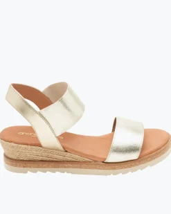 Tommy Bahama André Assous Neveah Metallic Wedges Platinum Outlet