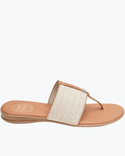 Tommy Bahama André Assous Nice Stretch-Linen Featherweights™ Sandals Beige Online