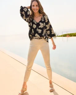 Tommy Bahama André Assous Nolita Metallic Raffia Wedges Natural/Platino Stripe Discount