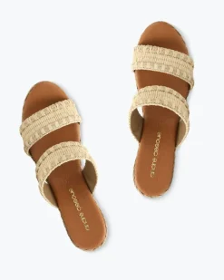 Tommy Bahama André Assous Nolita Stitched Raffia Wedges Sand