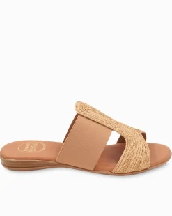 Tommy Bahama André Assous Noor Stretch-Raffia Featherweights™ Sandals Natural