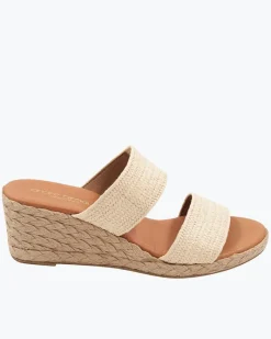 Tommy Bahama André Assous Nori Stretch-Raffia Wedges Natural Online