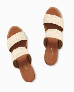 Tommy Bahama André Assous Nori Stretch-Raffia Wedges Natural Online