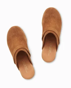 Tommy Bahama André Assous Olivia Featherweights™ Clogs Cognac Suede Discount