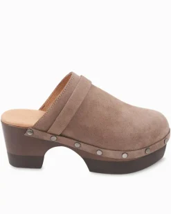 Tommy Bahama André Assous Olivia Suede Featherweights™ Clogs Desert Taupe Hot