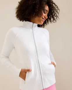 Tommy Bahama Aruba Diamond Days Embroidered Full-Zip Sweatshirt White Discount
