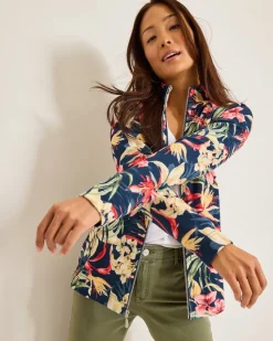 Tommy Bahama Aruba Flora Amora Full-Zip Sweatshirt Island Navy