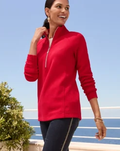 Tommy Bahama Aruba Half-Zip Sweatshirt Tango Red Best