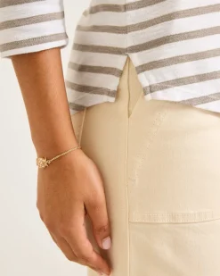 Tommy Bahama Ashby Isles Horizon Stripe 3/4-Sleeve T-Shirt Travertine Hot