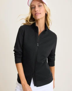 Tommy Bahama Aubrey Quilted Hybrid Jacket Black Clearance