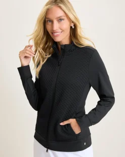 Tommy Bahama Aubrey Quilted Hybrid Jacket Black Clearance