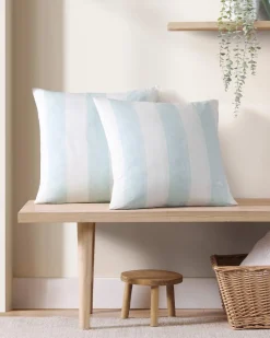 Tommy Bahama Awning Stripe Decorative Pillow Blue Discount