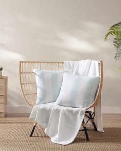 Tommy Bahama Awning Stripe Decorative Pillow Blue Discount