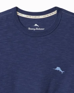 Tommy Bahama Azul Palms Long-Sleeve Lux T-Shirt Island Navy Sale