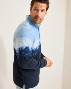 Tommy Bahama Azul Tides Ombré Half-Zip Sweatshirt Blues Discount