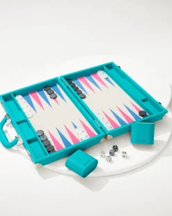 Tommy Bahama Backgammon Game Set Teal