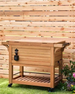 Tommy Bahama Backyard Oasis Insulated Rolling Cooler Natural Sale
