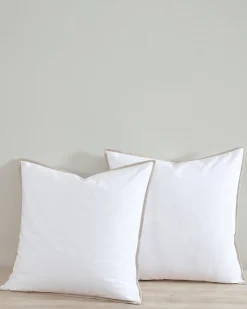 Tommy Bahama Bahama Basic Canvas European Shams - Set of 2 White Hot