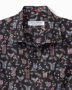 Tommy Bahama Bahama Coast Boozy Nights IslandZone® Shirt Night Cap Discount