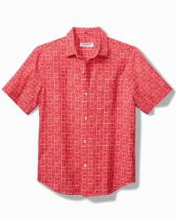 Tommy Bahama Bahama Coast Cozumel Tiles IslandZone® Shirt Coral Coast Best