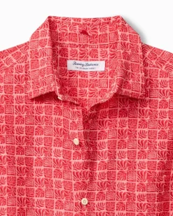 Tommy Bahama Bahama Coast Cozumel Tiles IslandZone® Shirt Coral Coast Best