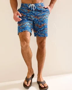 Tommy Bahama Baja Monte Rio Geo 9-Inch Boardshorts Kingdom Blue Clearance