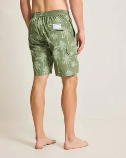 Tommy Bahama Baja Palmero 9-Inch Boardshorts Army Green Hot