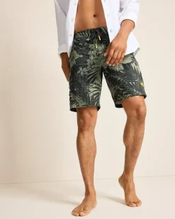 Tommy Bahama Baja Santiago Palms 9-Inch Boardshorts Black Discount