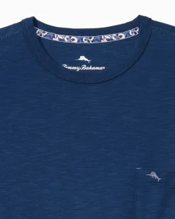 Tommy Bahama Bali Beach Crew T-Shirt Bering Blue Hot