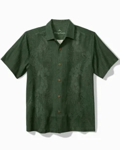 Tommy Bahama Bali Border Silk Camp Shirt Emerald Online