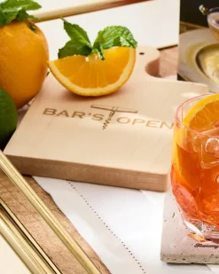 Tommy Bahama Bar's Open Artisan Maple Wood Board Natural Sale