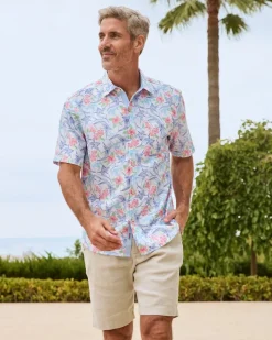 Tommy Bahama Beach Coast Linen-Blend Flat-Front 10-Inch Shorts Stone Khaki