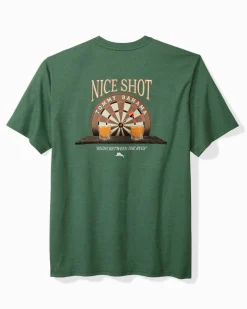 Tommy Bahama Between the Ryes Graphic Pocket T-Shirt Green Meadow Heather Clearance