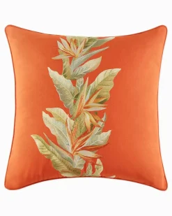 Tommy Bahama Birds of Paradise Decorative Pillow Red New