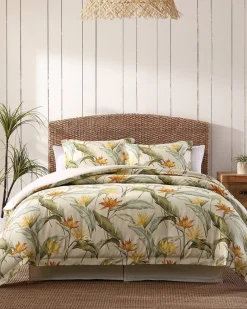 Tommy Bahama Birds of Paradise 4-Piece California King Comforter Set Ivory