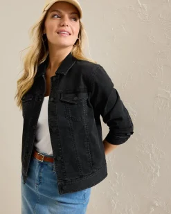 Tommy Bahama Black Classic Jean Jacket Coastal Black Wash Online