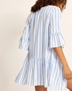 Tommy Bahama Bonita Stripe Coverup Shirt Dress Beaming Blue Sale