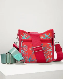 Tommy Bahama Botanical Mini Crossbody Bag Coral Hot