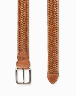 Tommy Bahama Braided Leather Stretch Belt Tan Best