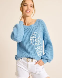 Tommy Bahama Breezy Beach Crew Sweater Infinity Pool Clearance