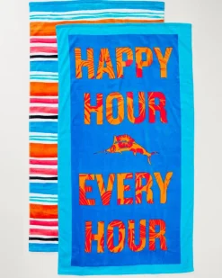 Tommy Bahama Cape Coral & Happy Hour Beach Towels — Set of 2 Multicolor Online